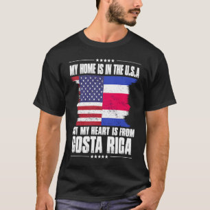 Camiseta Patriota costa-riquenho-americano cresceu orgulhos