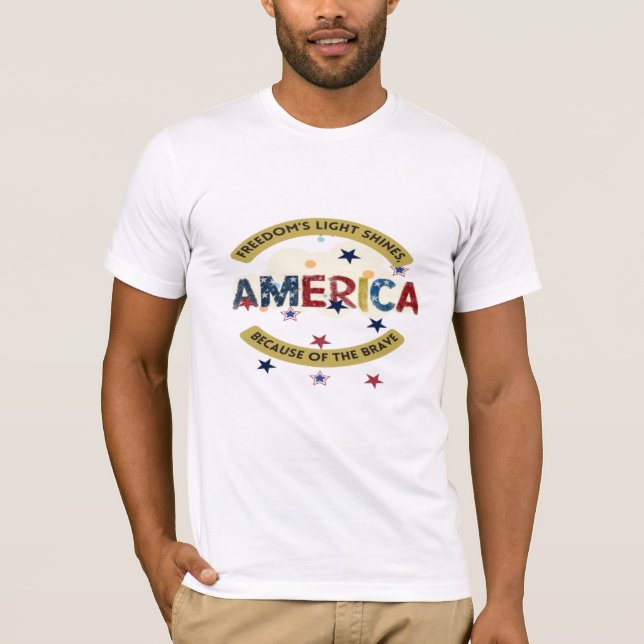 Camiseta Patriota da Independência Americana (Frente)