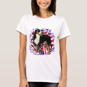 Camiseta Patriota do Cão da Montanha da Grande Suíça