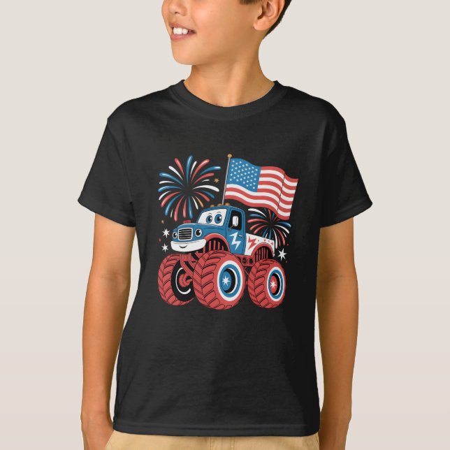 Camiseta Patriota do Monstro do Dia da Independência (Frente)