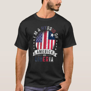 Camiseta Patriota dos EUA Bandeira da Libéria Americano Lib