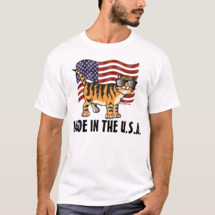 Camiseta Patriota feito nos t-shirt do CAT dos EUA,