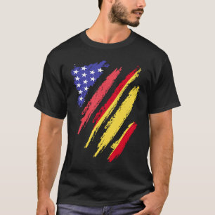 Camiseta Patriota Hispano-Americano Coração Crescido Listra