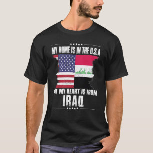 Camiseta Patriota Iraquiano Americano Cultivou Oração Orgul