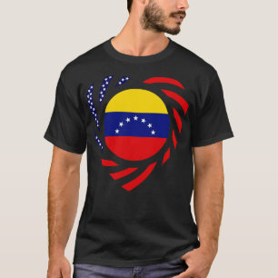 Camiseta Patriota Multinacional Venezuelano Americano Flag
