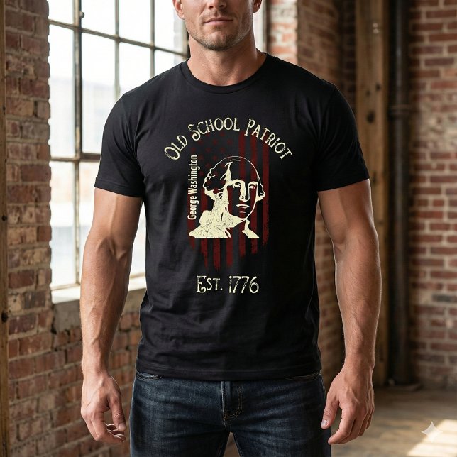 Camiseta Patriota Old School (Criador carregado)