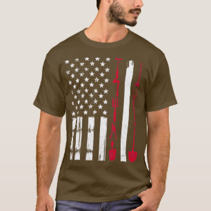 Camiseta Patriota Ordenador Americano Orgulhoso de Jardinag