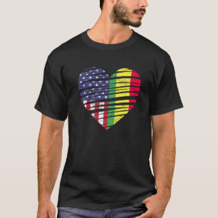 Camiseta Patriota Patriota Americano do Coração Crescente d