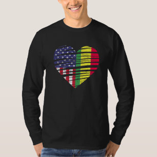 Camiseta Patriota Patriota Americano do Coração Crescente d