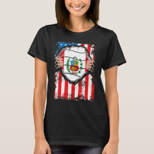Camiseta Patriota Peruano Americano Crescente Bandeira do P