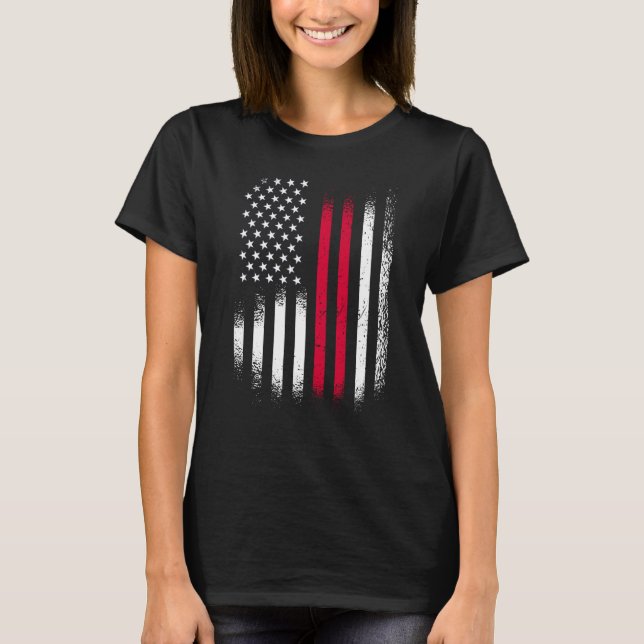 Camiseta Patriota Polonês Americano Mês Polônia Patriot Cre (Frente)