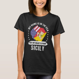 Camiseta Patriota siciliano-americano crescido Orgulhoso Me