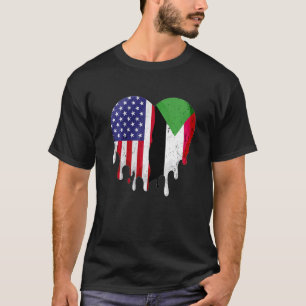 Camiseta Patriota Sudanês Americano Cultivou País Derretend