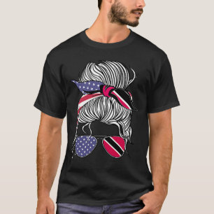 Camiseta Patriota Tríade Americano Cultivou Mulheres Orgulh