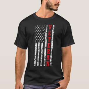 Camiseta Patriota Veterano do Dia Americano do Bandeira Vet