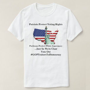 Camiseta Patriotas protegem os direitos de voto