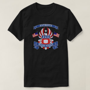 Camiseta Patriotas Usam Máscaras Águia Americana