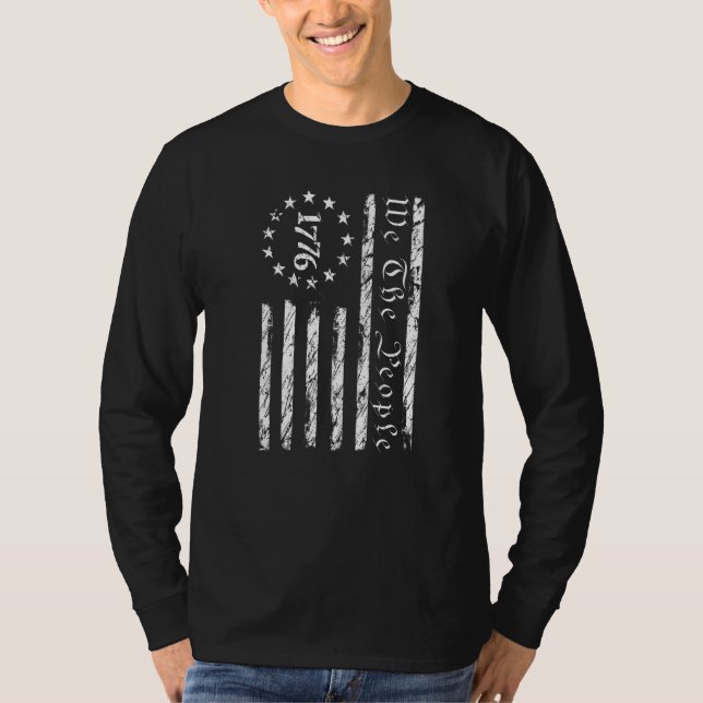 Camiseta Patriotic 1776 We The People USA American Flag 4th (Frente)