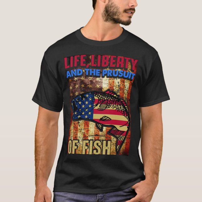 Camiseta Patriotic 4th Of July American fishing Independenc (Frente)