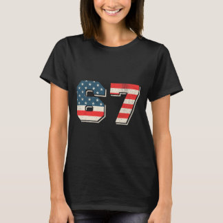 Camiseta Patriotic 6 7 Six Seven Meme 67 Shirt Men Women Us
