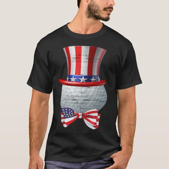 Camiseta Patriotic America Flag Golf 4th Of July Mom Dad (Frente)