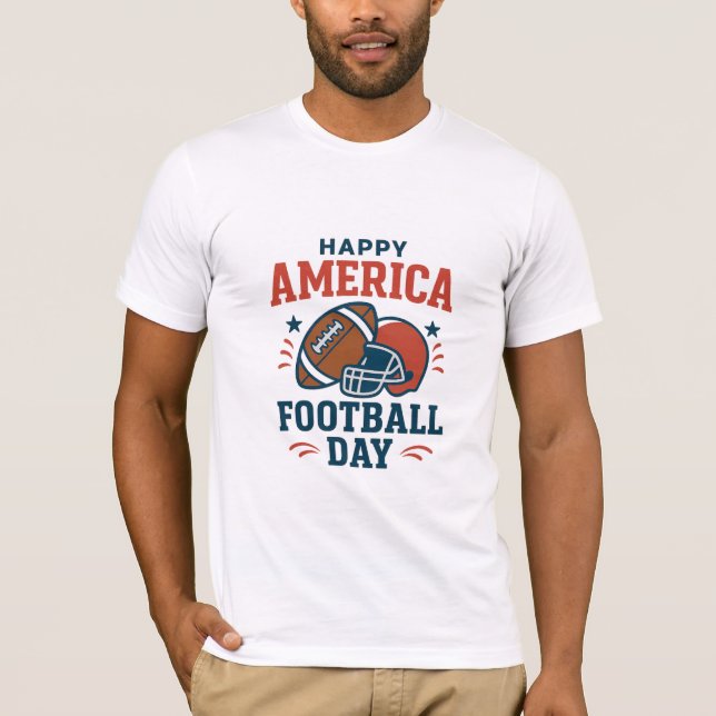 Camiseta  Patriotic America Football Day Tee – Perfect Gift (Frente)