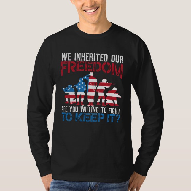 Camiseta Patriotic America USA Flag 4th Of July American  6 (Frente)