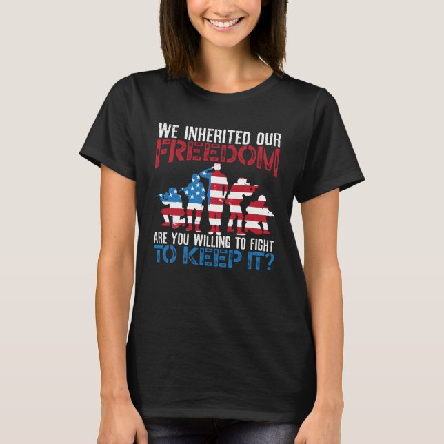 Camiseta Patriotic America USA Flag 4th Of July American  6 (Frente)