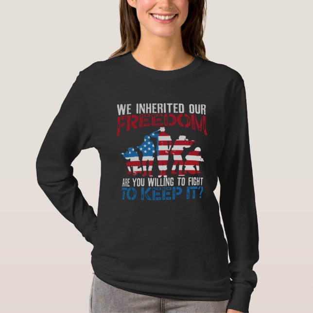 Camiseta Patriotic America USA Flag 4th Of July American  6 (Frente)