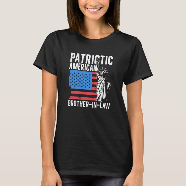 Camiseta Patriotic American Brother In Law Patriot America  (Frente)