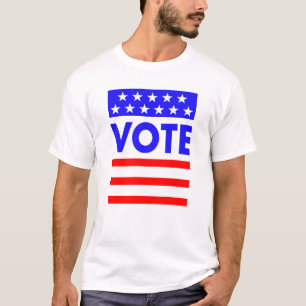 Camiseta Patriotic American Flag Red White and Blue Voter