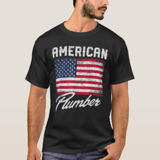 Camiseta Patriotic American Plumber USA Flag for Men