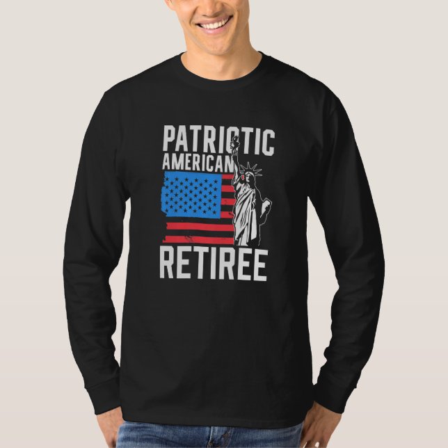 Camiseta Patriotic American Retiree Us America Usa Patriot  (Frente)