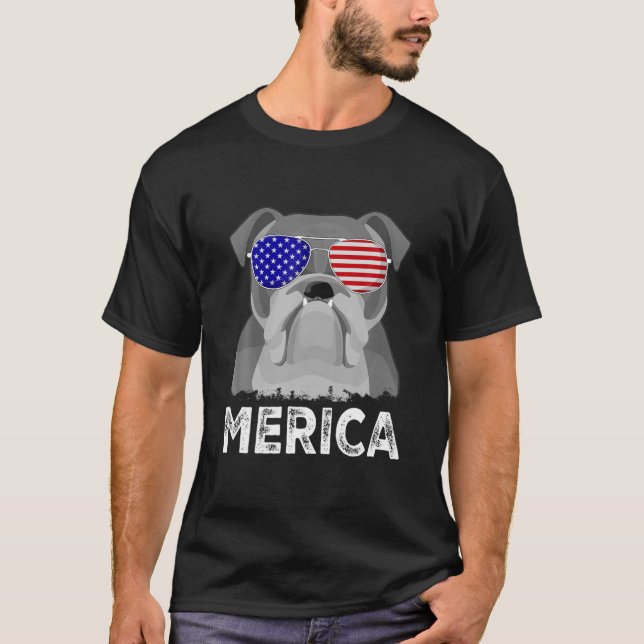 Camiseta Patriotic American USA Flag Funny Merica English B (Frente)