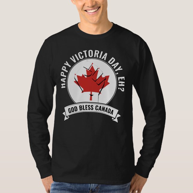 Camiseta Patriotic Black HELY DAY, VICTORIA DAY, EH Canada  (Frente)