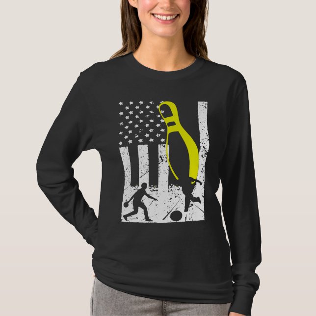 Camiseta Patriotic Bowling Team Trophy (Frente)