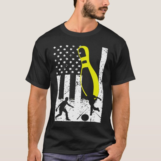 Camiseta Patriotic Bowling Team Trophy (Frente)