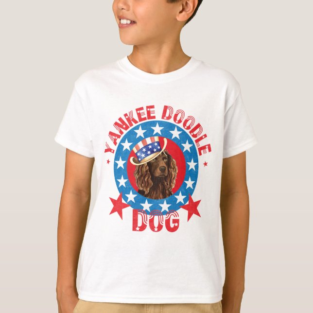 Camiseta Patriotic Boykin Spaniel (Frente)