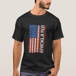 Camiseta Patriotic Bricklayer Flag USA Citizen Construction