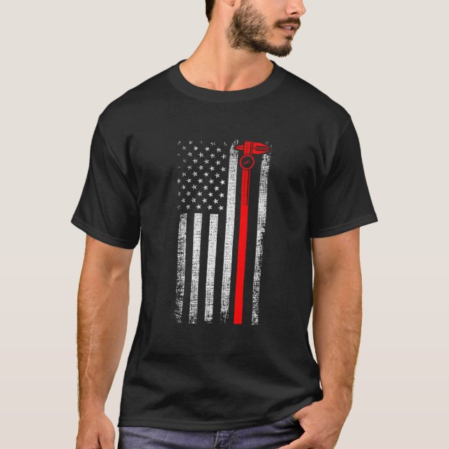 Camiseta Patriotic Cnc Machine Operator American Us Flag Ma (Frente)