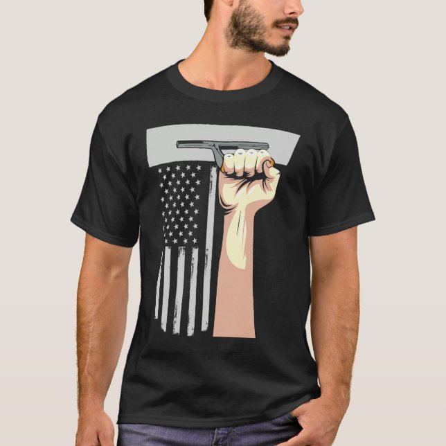 Camiseta Patriotic Concrete Finisher Construction Worker US (Frente)