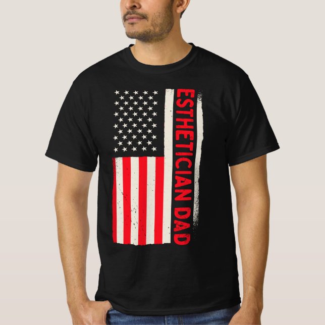 Camiseta Patriotic Cosmetics Makeup Cosmetologist Esthetici (Frente)
