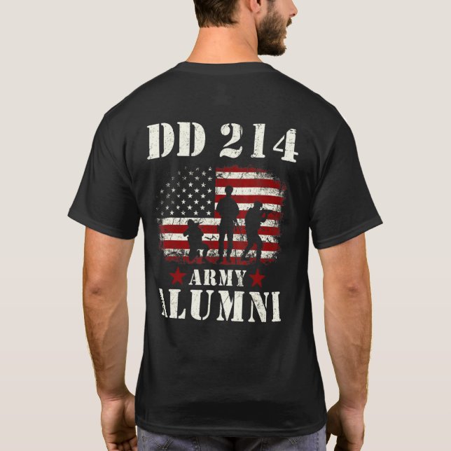 Camiseta Patriotic Dd 214 Alumni Dd214 Military Veteran Day (Verso)