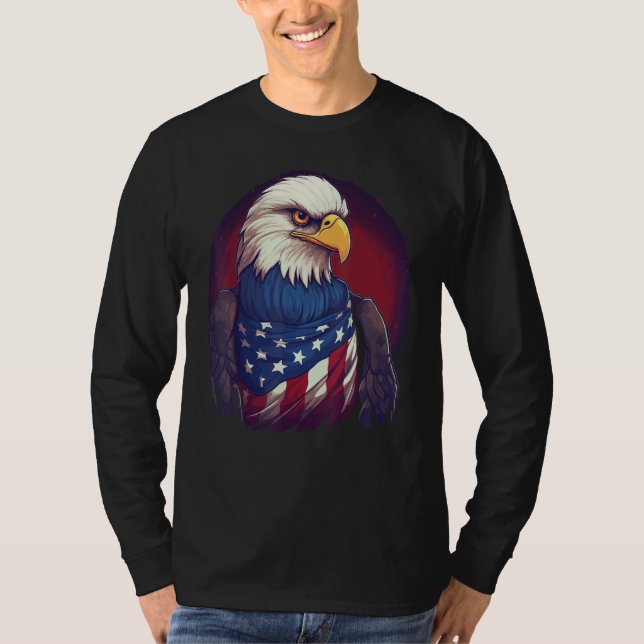 Camiseta Patriotic Eagle 4th Of July_3 (Frente)