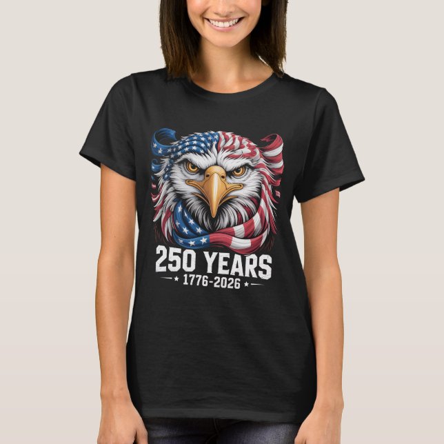 Camiseta Patriotic Eagle USA 250th Anniversary T-Shirt 1776 (Frente)