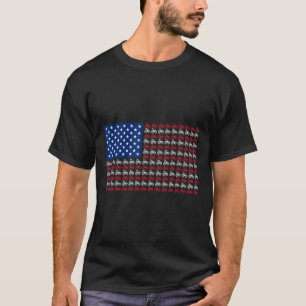 Camiseta Patriotic Farmer 4 De Julho Bandeira Americana Usa