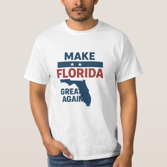Camiseta  Patriotic Florida Design – “Make Florida Great '' (Frente)