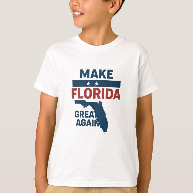 Camiseta  Patriotic Florida Design – “Make Florida Great '' (Frente)