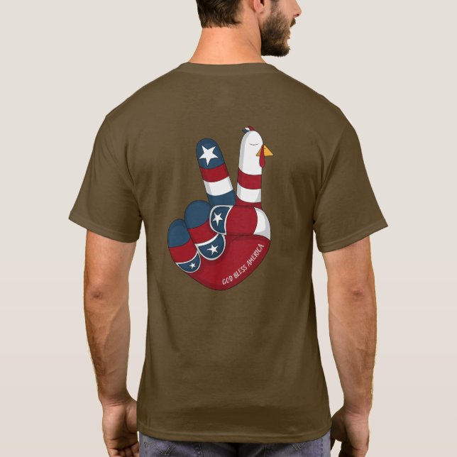 Camiseta Patriotic Foley Art Thankspuring Peace Turquia (Verso)