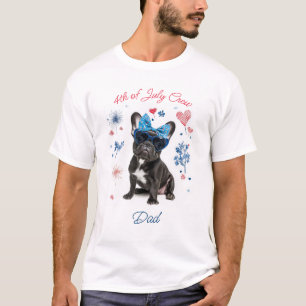 Camiseta Patriotic French Bull 4 de julho Family Matching